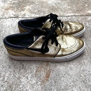 Nike SB Stefan Janoski Zoom Leather Metallic Gold